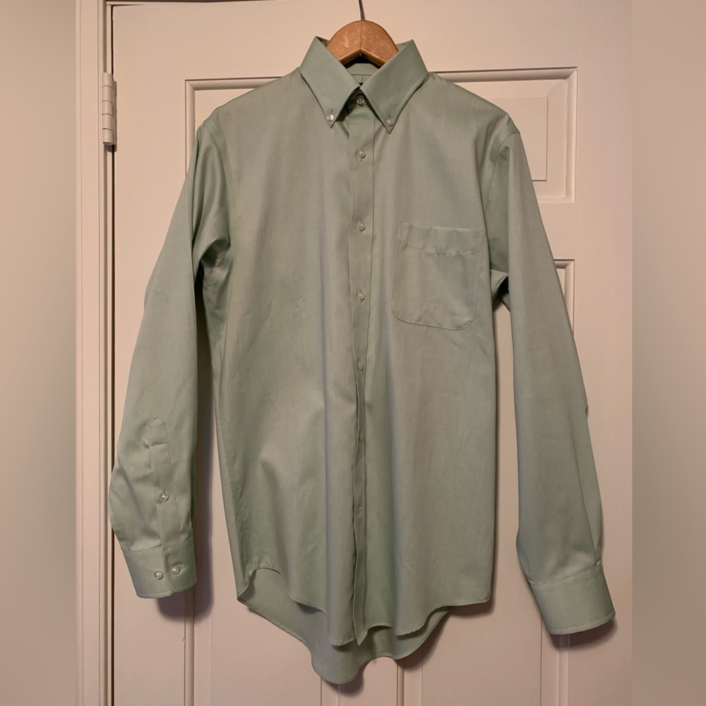 Mens Lands End dress shirt Size Small 14-14 1/2 neck